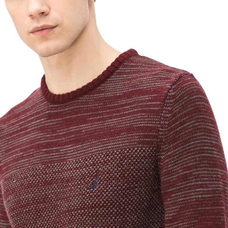NAUTICA ERKEK CLASSIC FIT BORDO TRİKO
