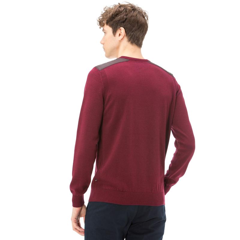 Nautica Erkek Classıc Fıt Bisiklet Yaka Bordo Triko