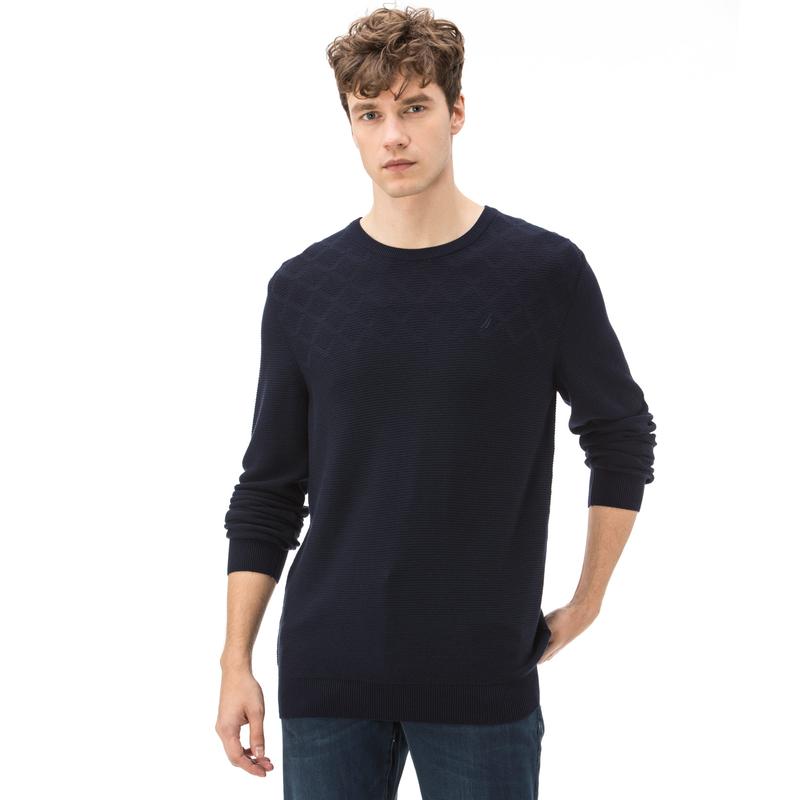 NAUTICA ERKEK CLASSIC FIT LACİVERT TRİKO