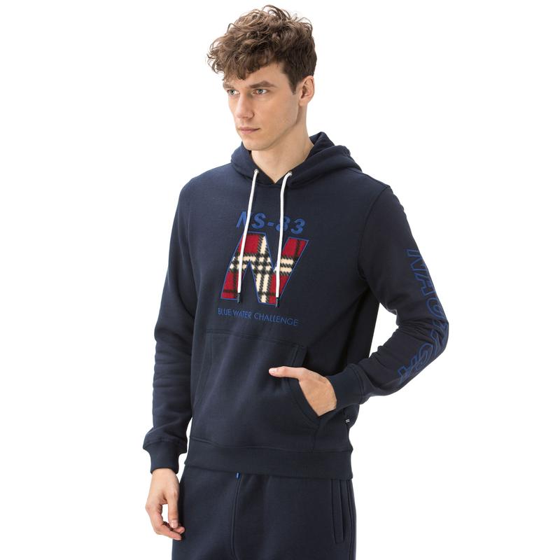 Nautica Erkek Lacivert Kapüşonlu Sweatshirt