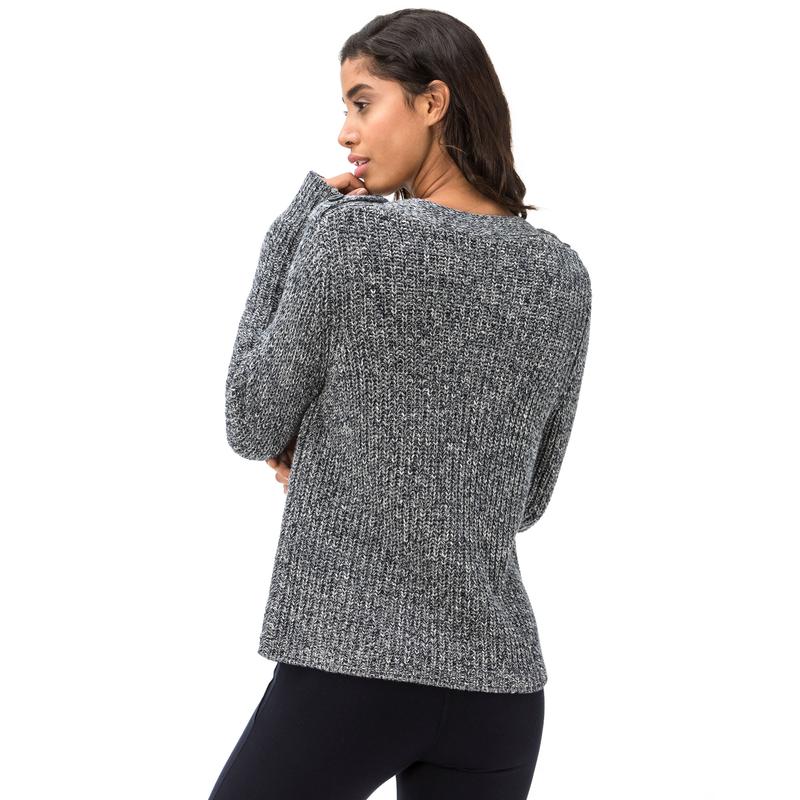 NAUTICA KADIN CLASSIC FIT LACİVERT-BEYAZ  TRİKO KAZAK