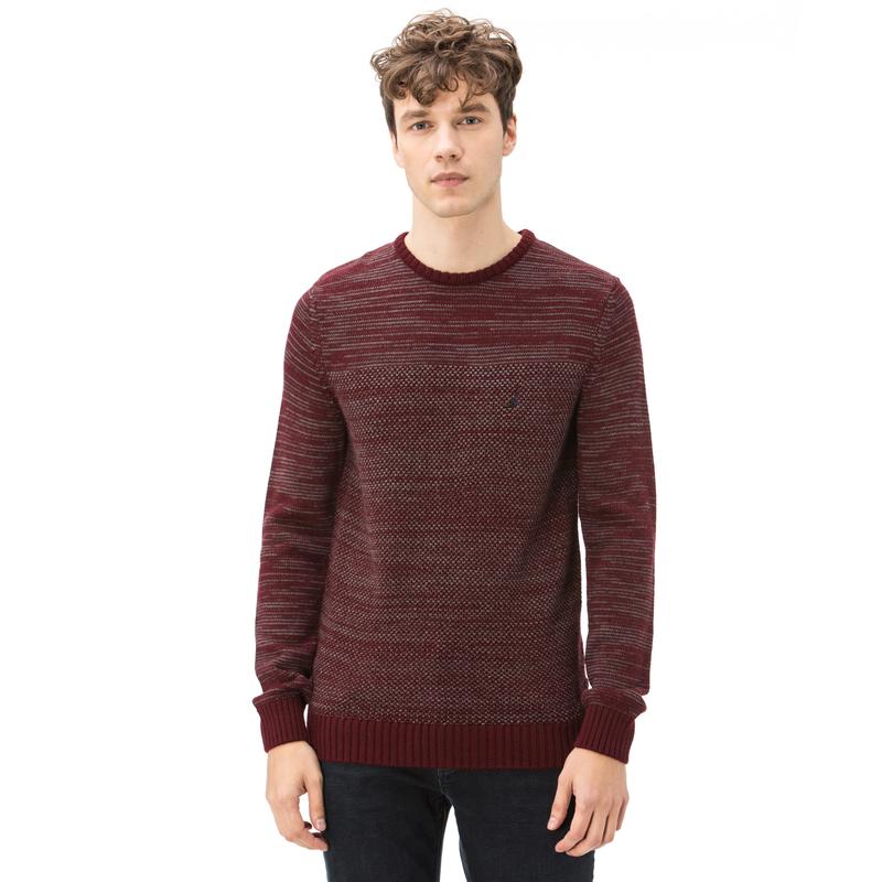NAUTICA ERKEK CLASSIC FIT BORDO TRİKO
