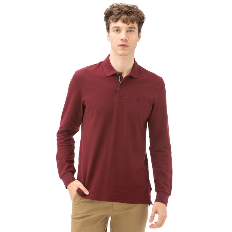 Nautica Erkek Slim Fit Bordo Polo