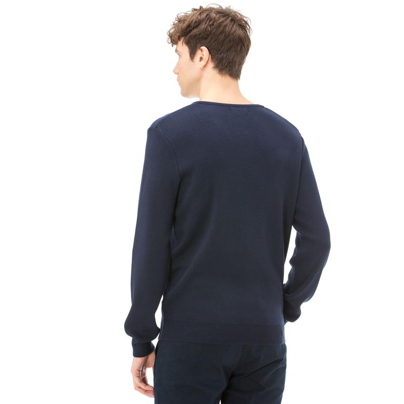 NAUTICA ERKEK CLASSIC FIT V YAKA SİYAH TRİKO