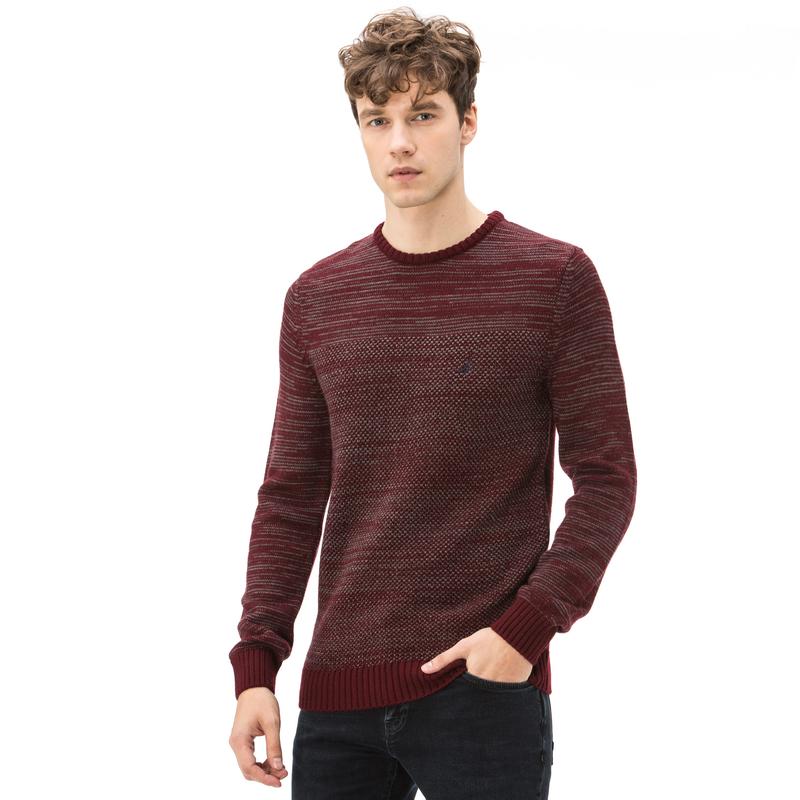 NAUTICA ERKEK CLASSIC FIT BORDO TRİKO