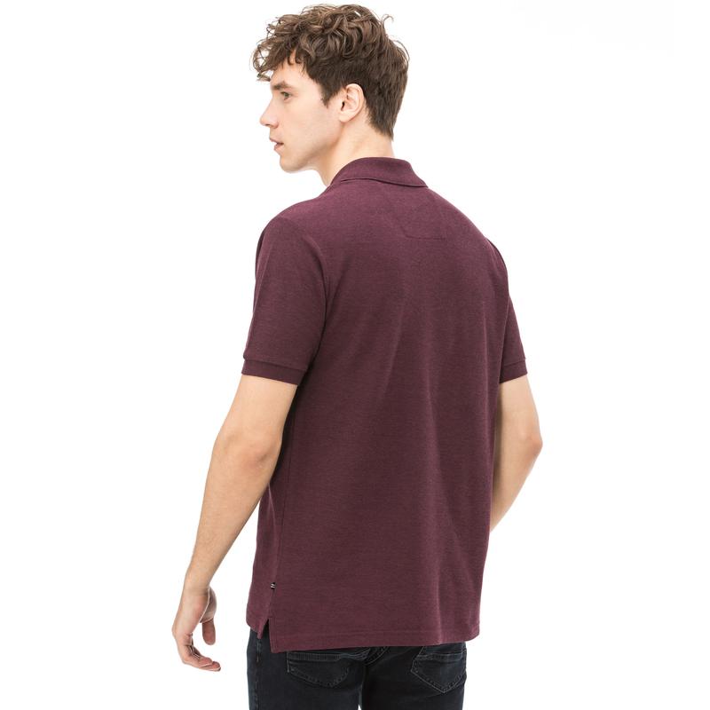 Nautica Erkek Kısa Kollu Classic Fit Bordo Polo