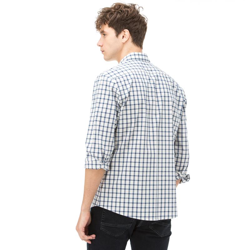 NAUTICA ERKEK SLIM FIT BEYAZ EKOSELİ GÖMLEK