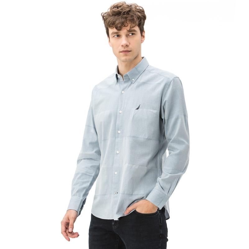 NAUTICA ERKEK SLIM FIT AÇIK MAVİ GÖMLEK