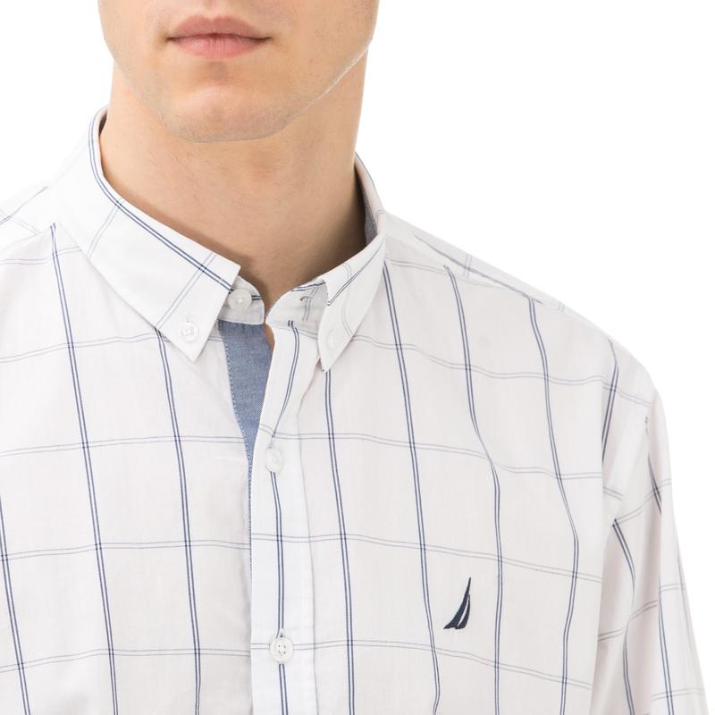 Nautica Classic Fit Beyaz Ekose Erkek Gömlek
