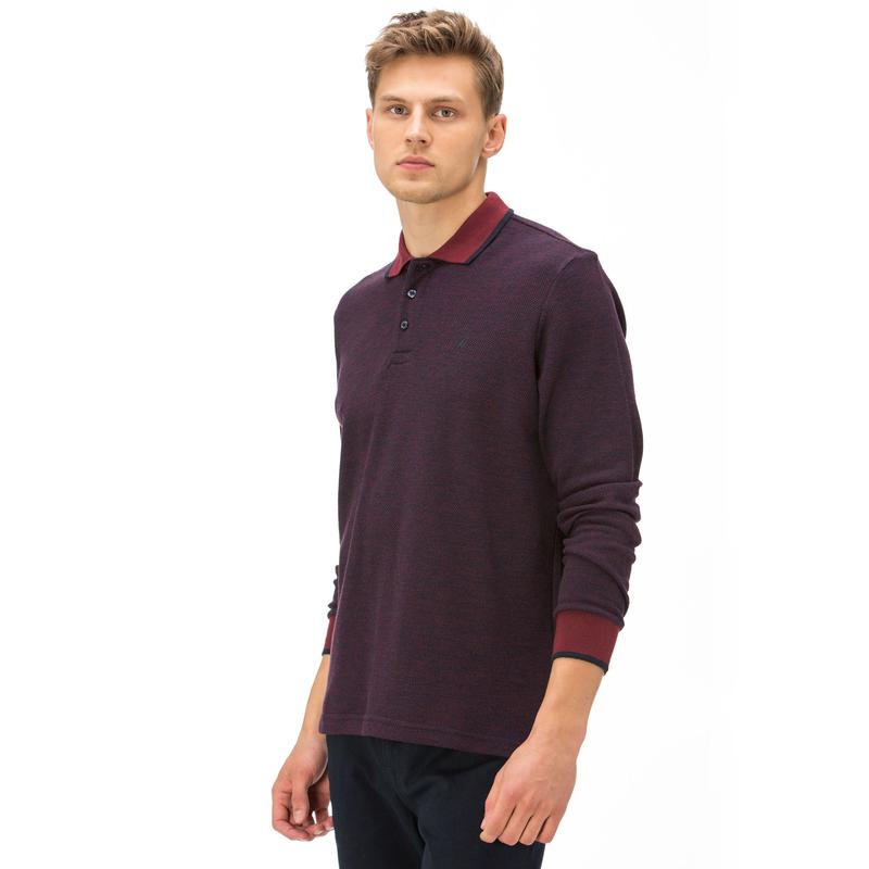 Nautica Erkek Armürlü Bordo Polo
