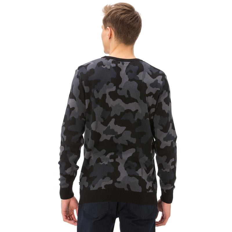 NAUTICA ERKEK CLASSIC FIT BİSİKLET YAKA SİYAH TRİKO