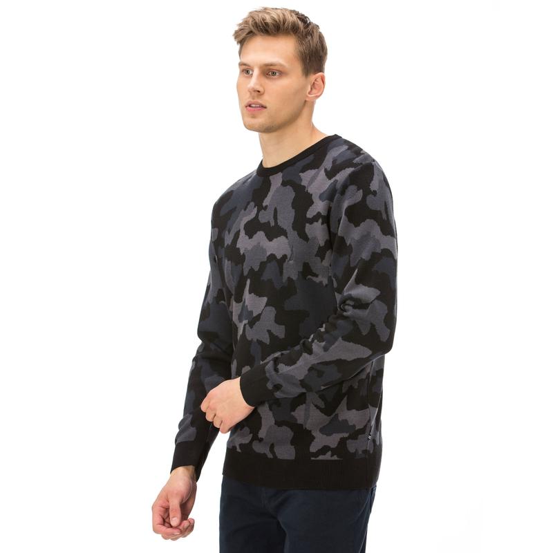 NAUTICA ERKEK CLASSIC FIT BİSİKLET YAKA SİYAH TRİKO