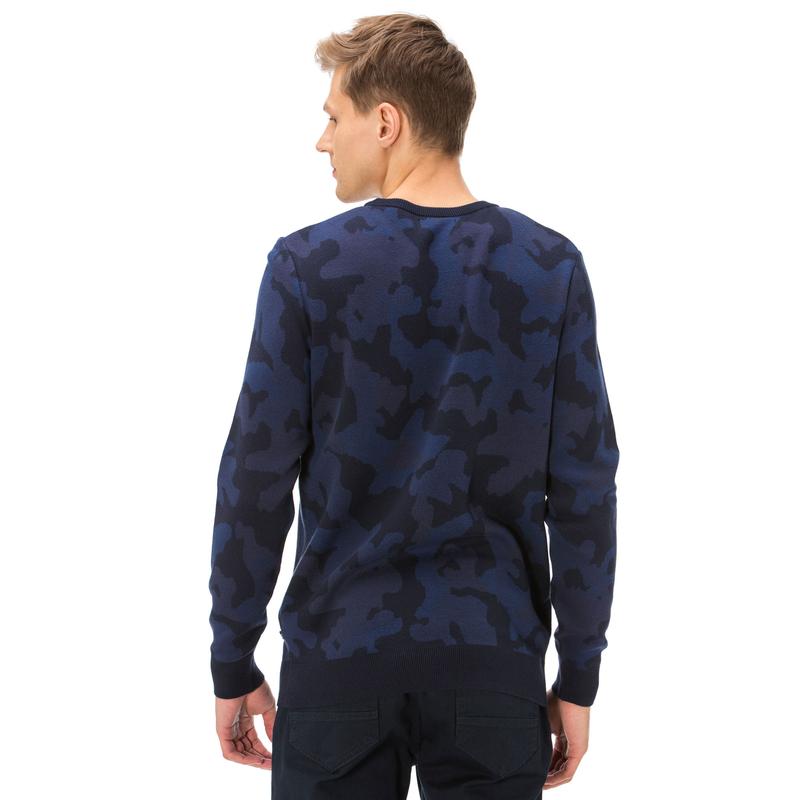 NAUTICA ERKEK CLASSIC FIT BİSİKLET YAKA LACİVERT TRİKO