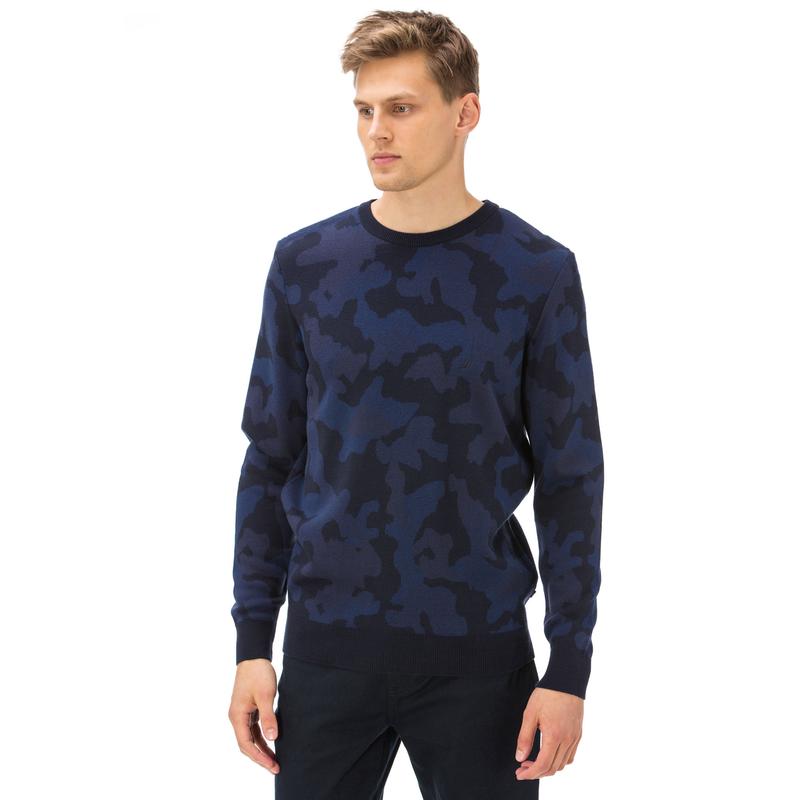 NAUTICA ERKEK CLASSIC FIT BİSİKLET YAKA LACİVERT TRİKO