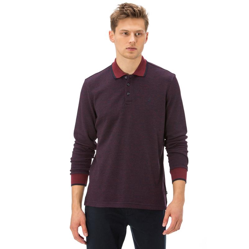 Nautica Erkek Armürlü Bordo Polo