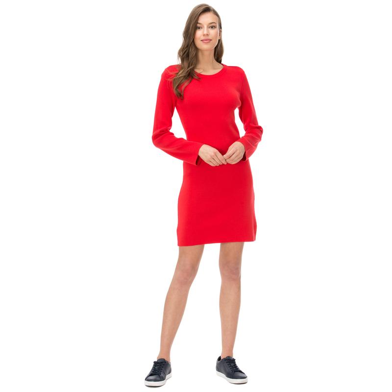 NAUTICA KADIN CLASSIC FIT KIRMIZI ELBİSE