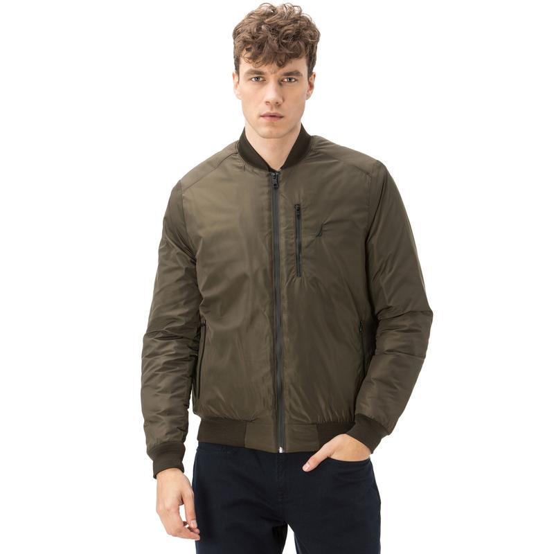 Nautica Erkek Classıc Fıt Haki Bomber Mont