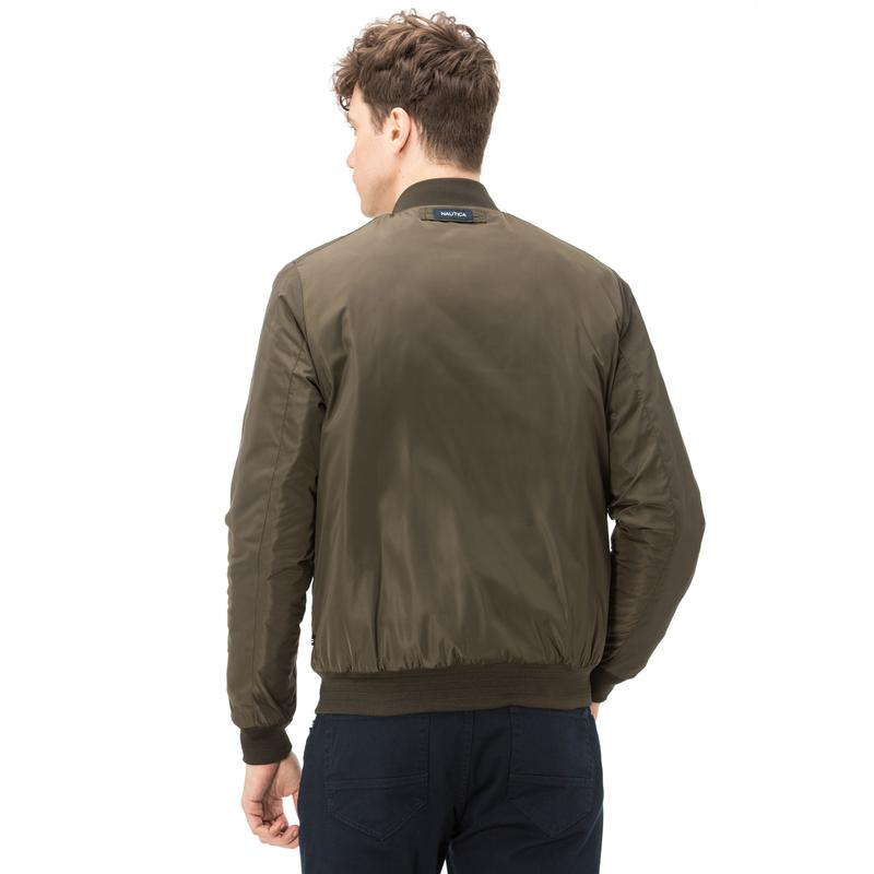 Nautica Erkek Classıc Fıt Haki Bomber Mont