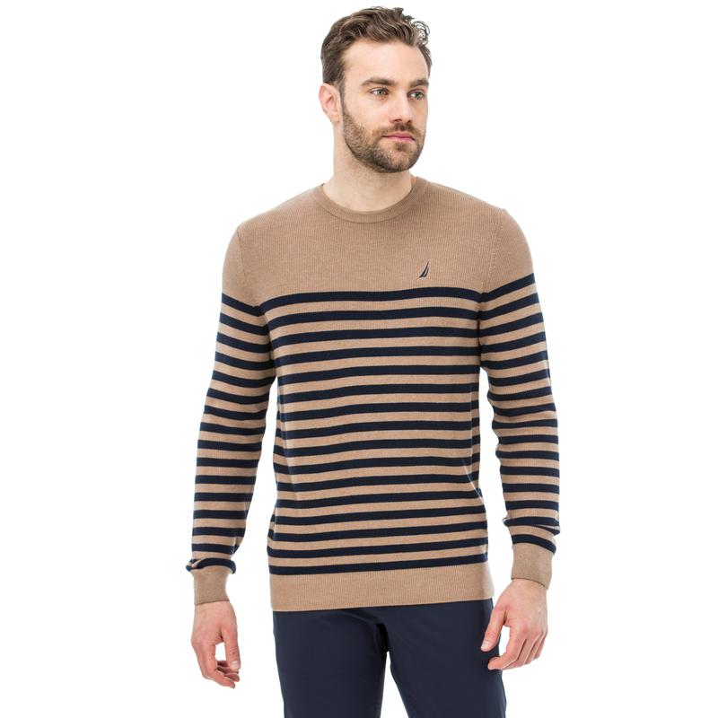Nautica Erkek Classıc Fıt Camel Triko