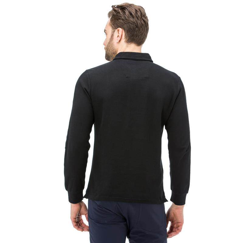 Nautica Uzun Kollu Düz Siyah Erkek Polo