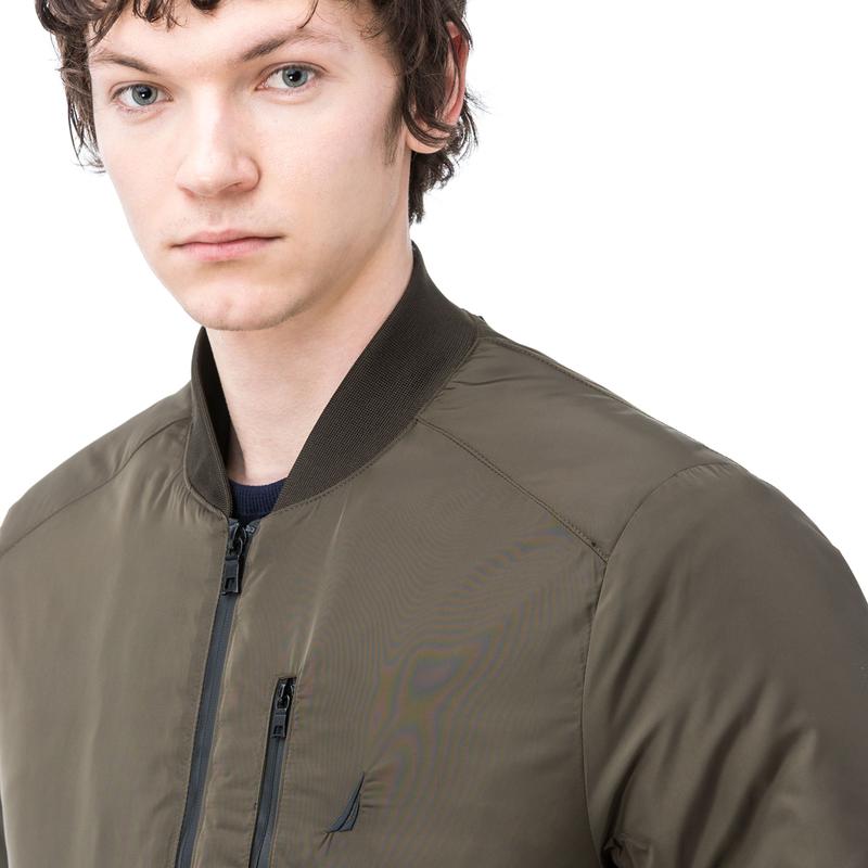 Nautica Erkek Classıc Fıt Haki Bomber Mont