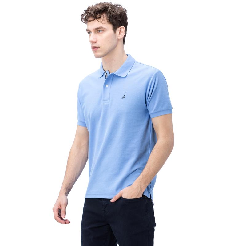 NAUTICA ERKEK MAVİ KISA KOLLU POLO