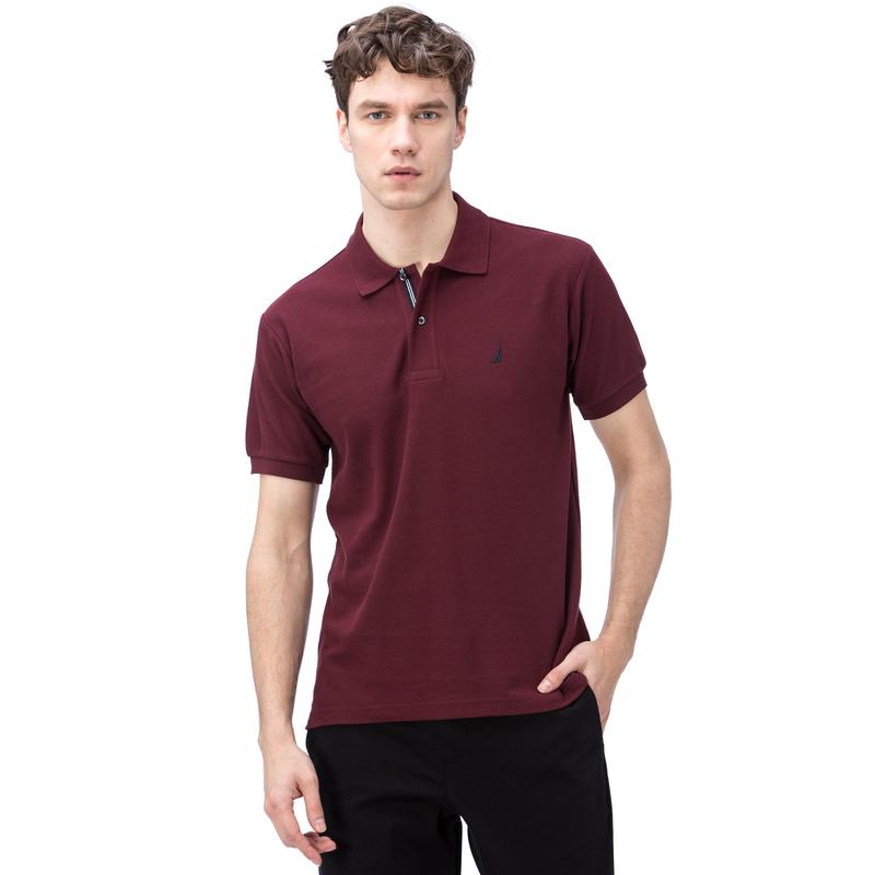 NAUTICA ERKEK BORDO KISA KOLLU POLO