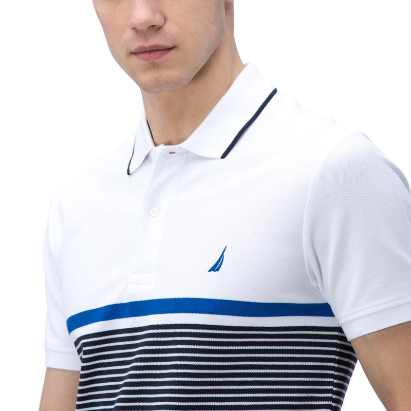 NAUTICA ERKEK BEYAZ KISA KOLLU SLIM FIT POLO