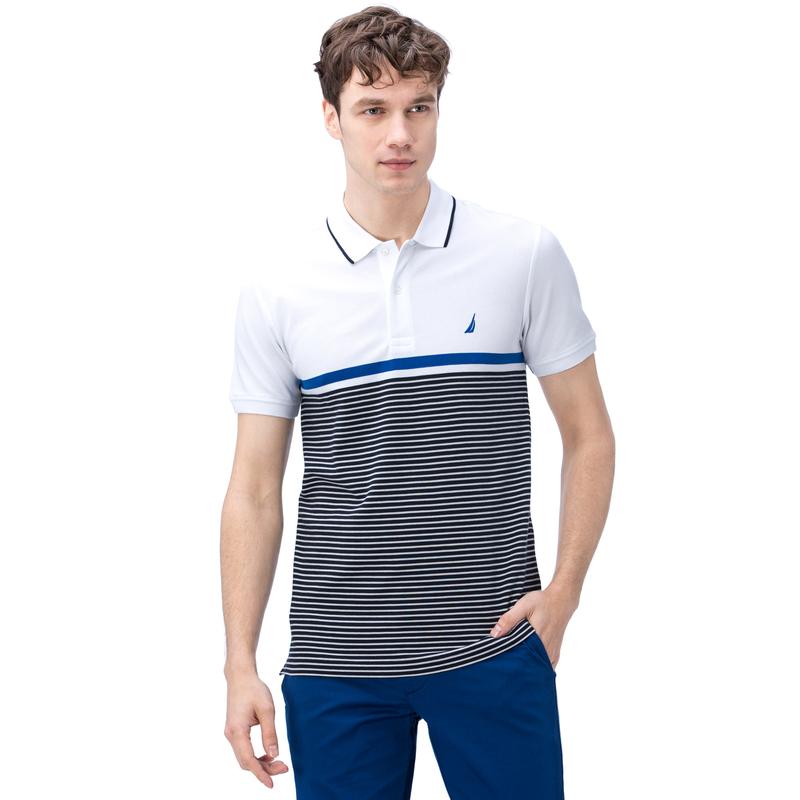 NAUTICA ERKEK BEYAZ KISA KOLLU SLIM FIT POLO