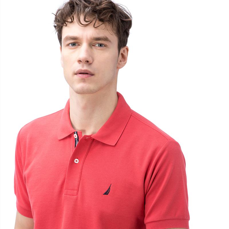NAUTICA ERKEK KIRMIZI KISA KOLLU POLO