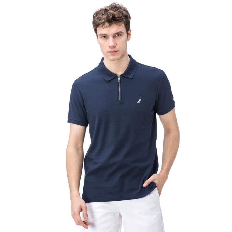 NAUTICA ERKEK LACİVERT KISA KOLLU SLIM FIT POLO