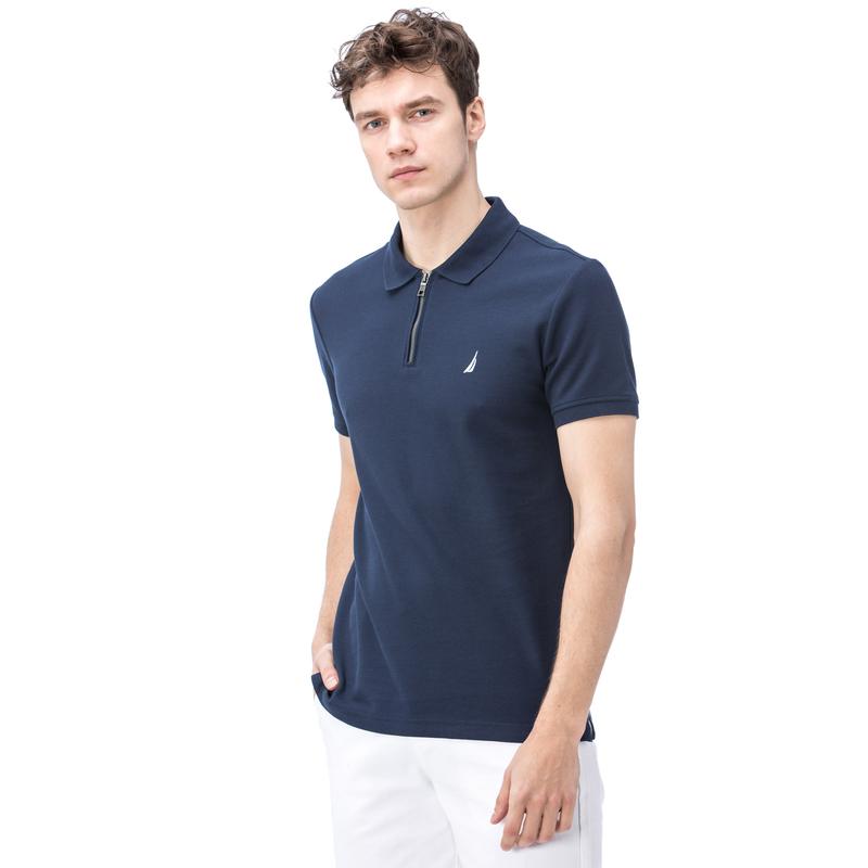 NAUTICA ERKEK LACİVERT KISA KOLLU SLIM FIT POLO