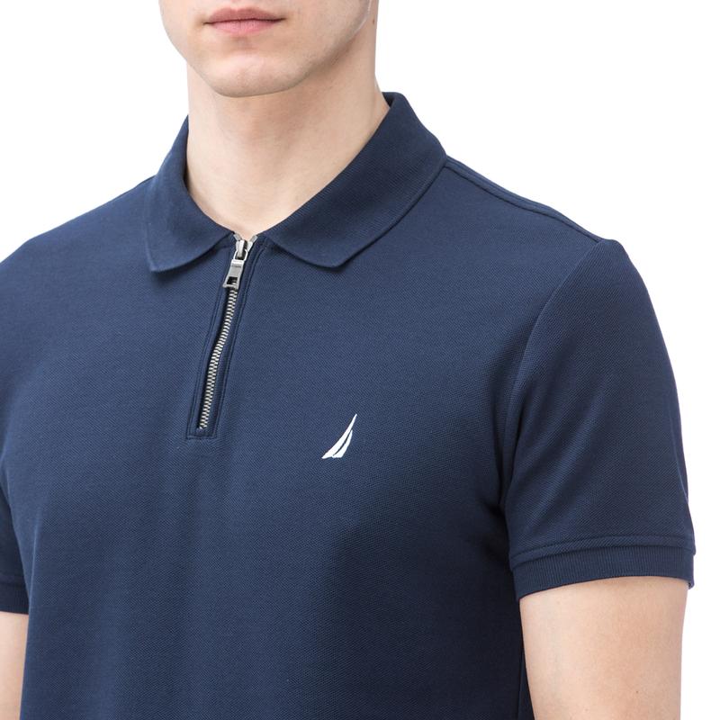 NAUTICA ERKEK LACİVERT KISA KOLLU SLIM FIT POLO