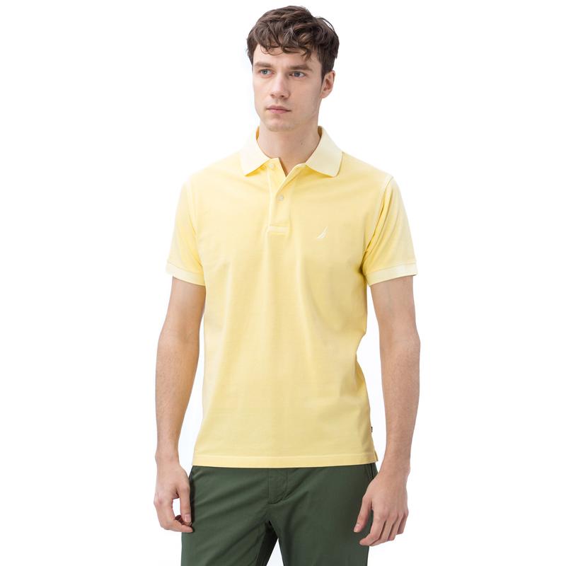 NAUTICA ERKEK SARI KISA KOLLU YIKAMALI POLO