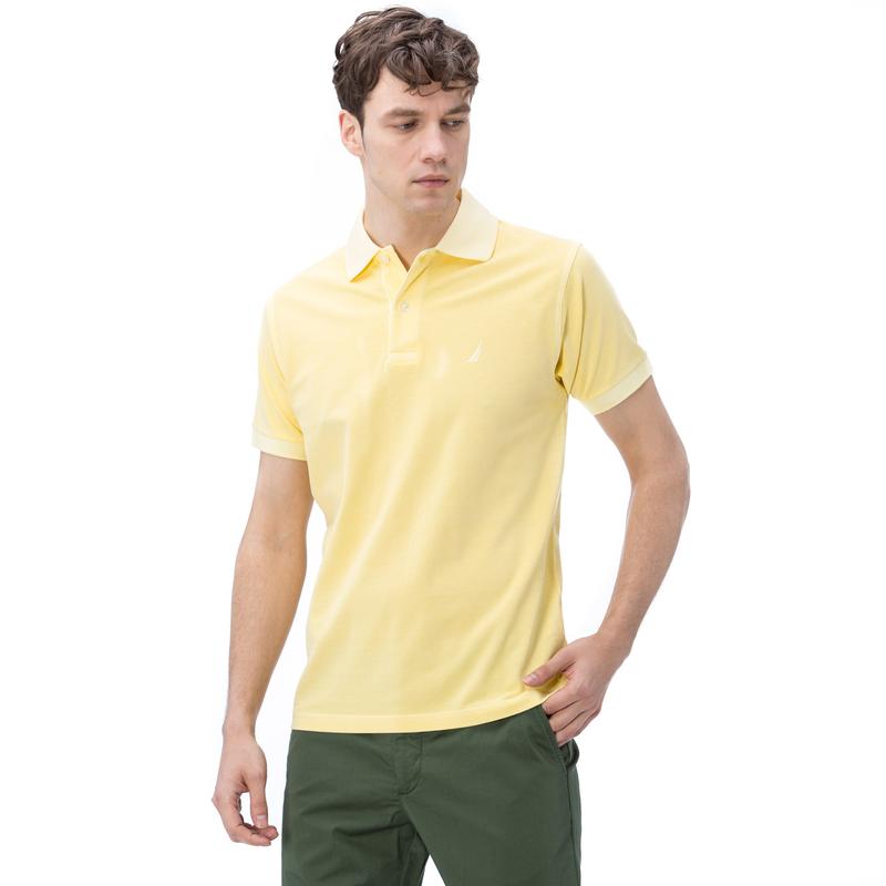 NAUTICA ERKEK SARI KISA KOLLU YIKAMALI POLO