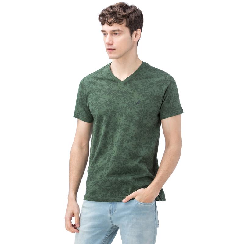 NAUTICA ERKEK YEŞİL KISA KOLLU SLIM FIT T-SHIRT