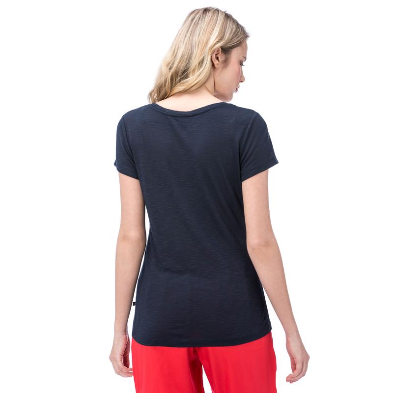 NAUTICA KADIN LACİVERT KISA KOLLU V YAKA T-SHIRT