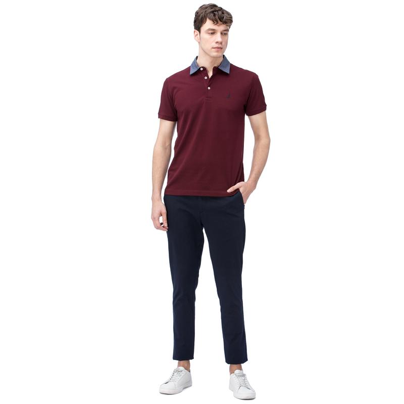 NAUTICA ERKEK LACİVERT CHINO SLIM FIT PANTOLON