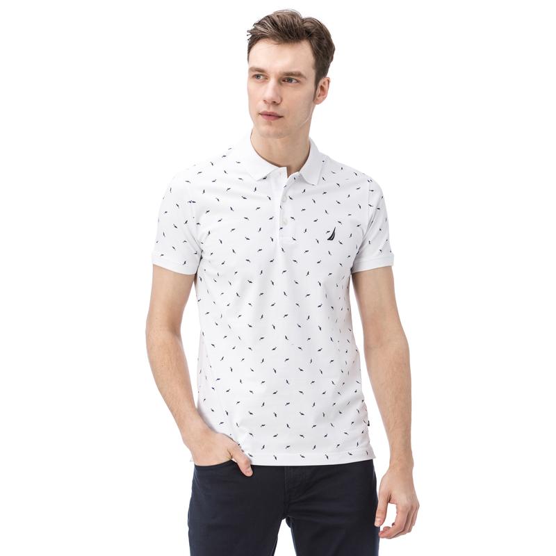 NAUTICA ERKEK BEYAZ KISA KOLLU SLIM FIT POLO