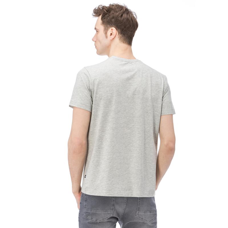NAUTICA ERKEK GRİ KISA KOLLU BİSİKLET YAKA SLIM FIT T-SHIRT