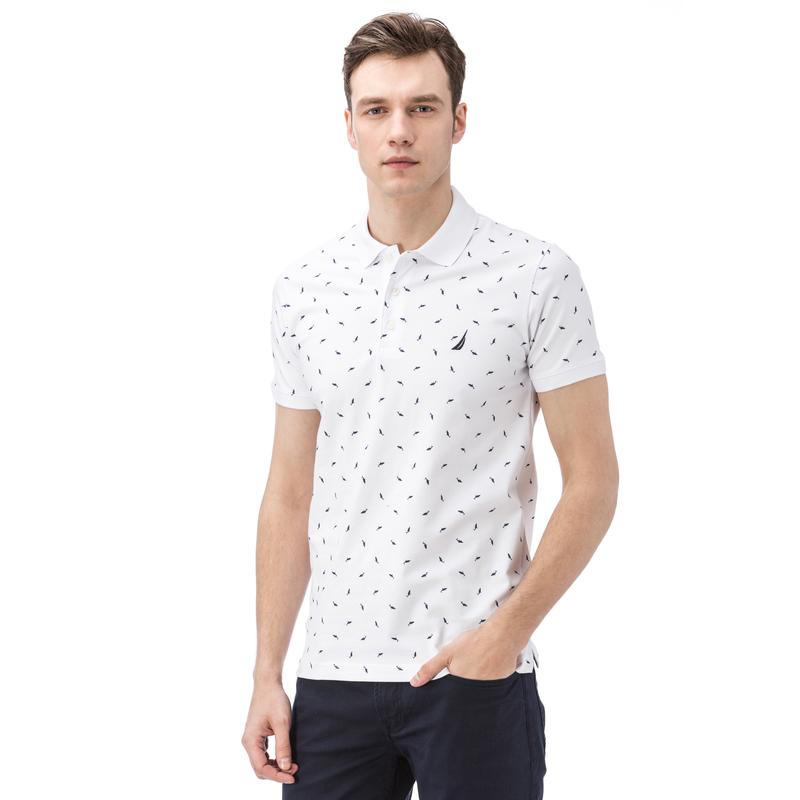 NAUTICA ERKEK BEYAZ KISA KOLLU SLIM FIT POLO