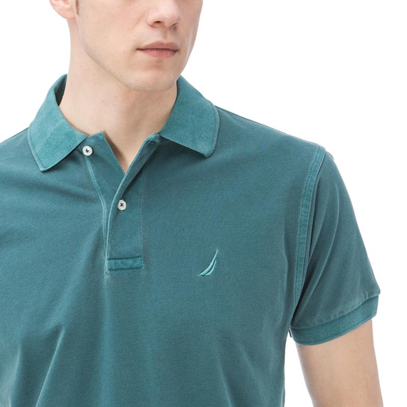 NAUTICA ERKEK YEŞİL KISA KOLLU YIKAMALI POLO