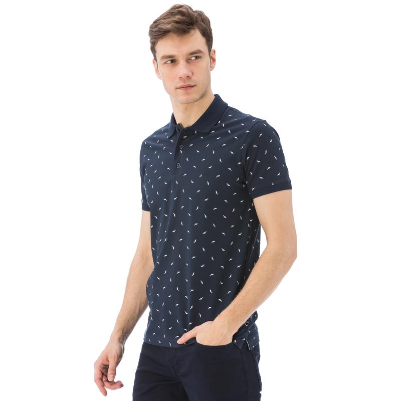 NAUTICA ERKEK LACİVERT KISA KOLLU SLIM FIT POLO