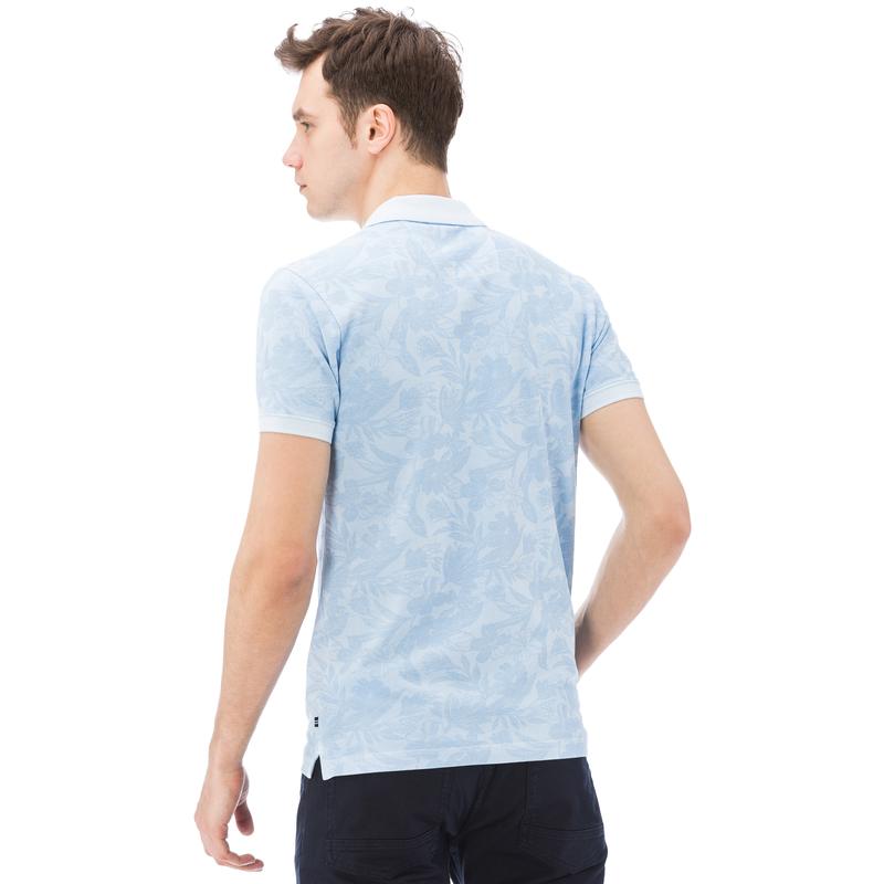 NAUTICA ERKEK MAVİ KISA KOLLU SLIM FIT POLO