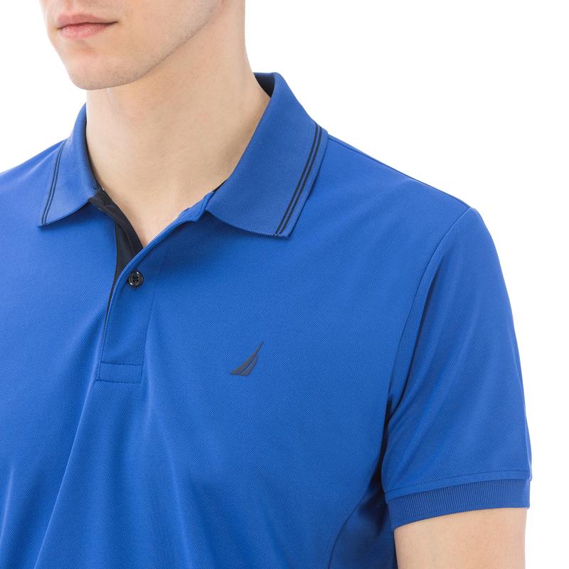 NAUTICA ERKEK MAVİ KISA KOLLU  SLIM FIT POLO