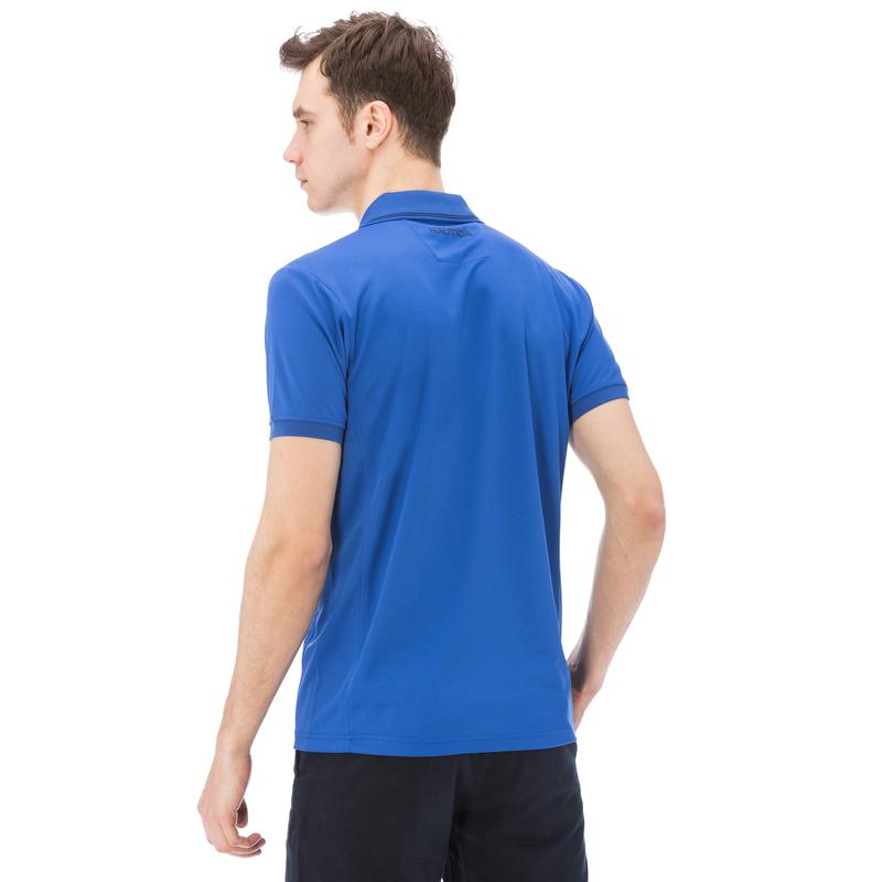 NAUTICA ERKEK MAVİ KISA KOLLU  SLIM FIT POLO