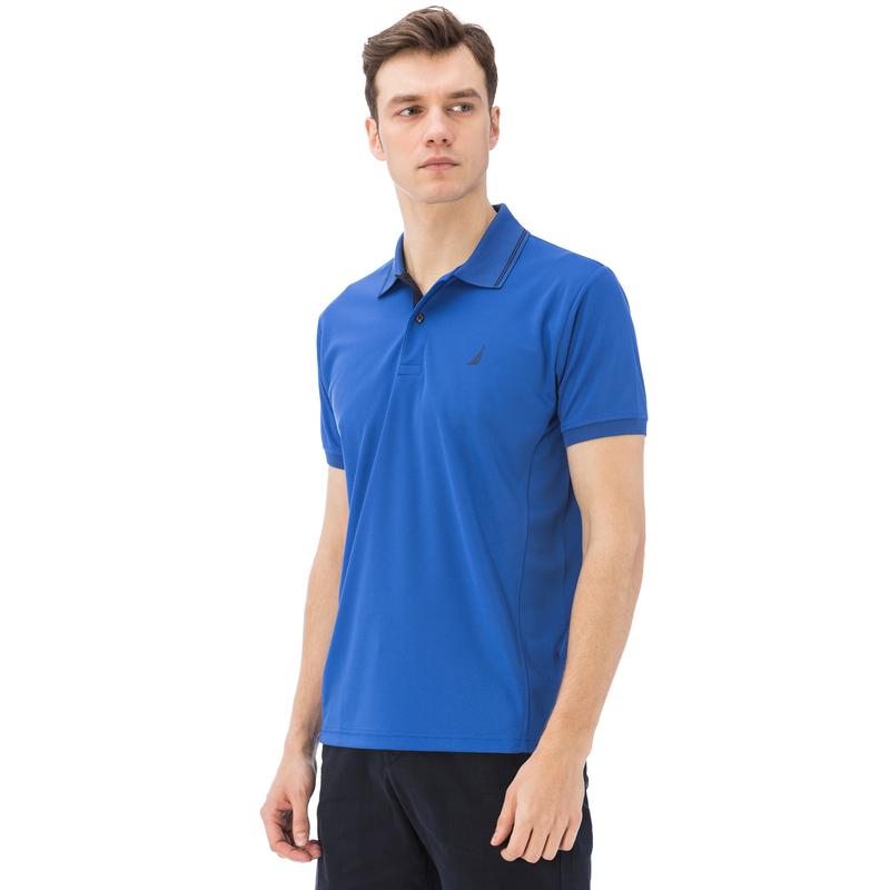 NAUTICA ERKEK MAVİ KISA KOLLU  SLIM FIT POLO
