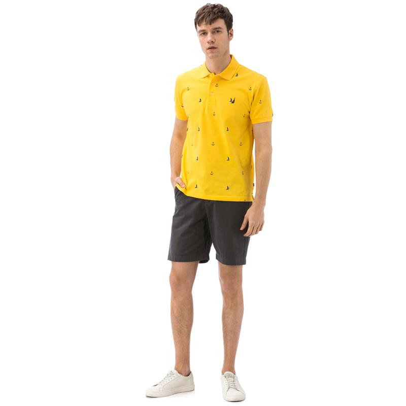 NAUTICA ERKEK GRİ CHINO SLIM FIT BERMUDA