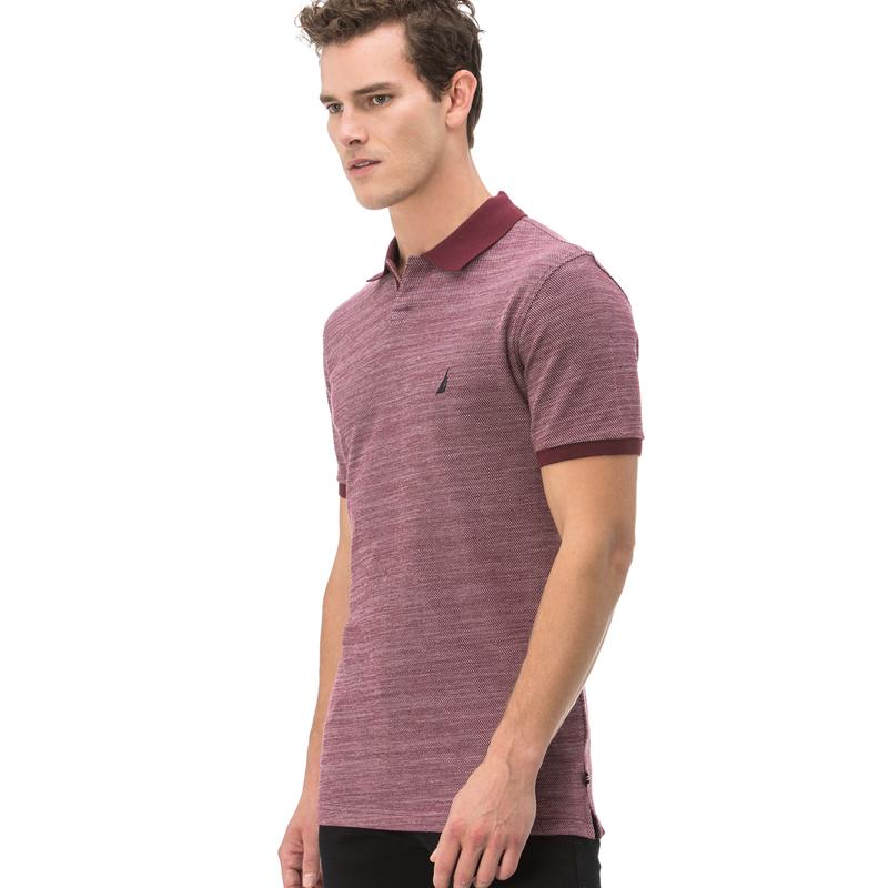 NAUTICA ERKEK BORDO KISA KOLLU SLIM FIT POLO