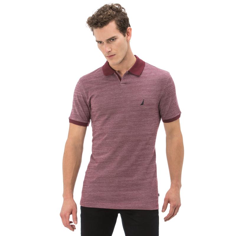 NAUTICA ERKEK BORDO KISA KOLLU SLIM FIT POLO